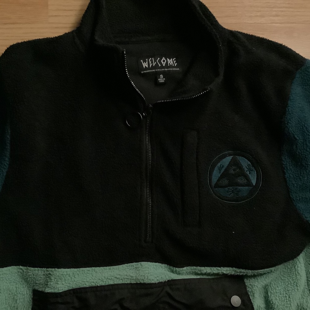 Fleece half zip Welcome Skateboard co. Small